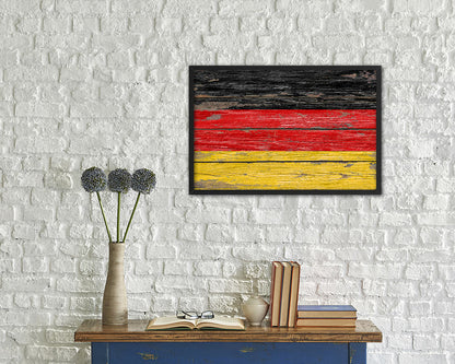 Ghana Country Wood Rustic National Flag Wood Framed Print Wall Art Decor Gifts