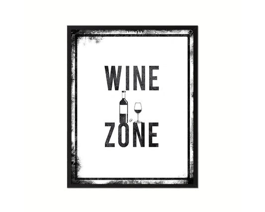 Wine Zone Notice Danger Sign Framed Print Home Decor Wall Art Gifts