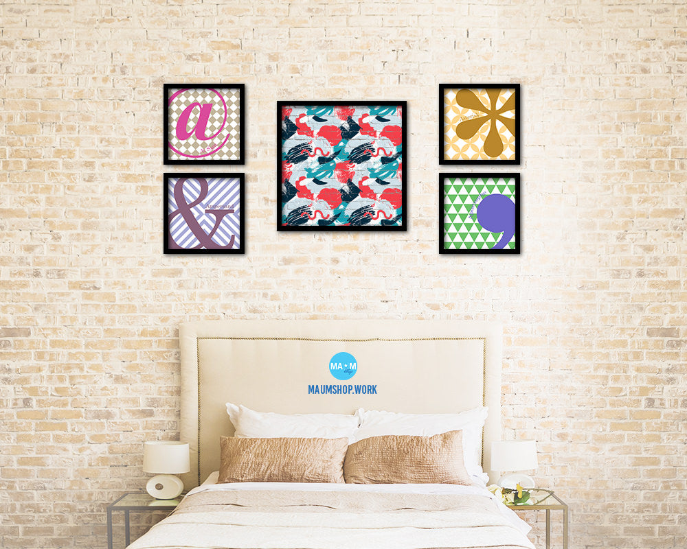 Abstract Painting Artwork Wood Frame Gifts Modern Wall Decor Art Prints