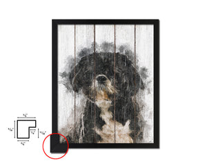 Shih Tzu Dog Puppy Portrait Framed Print Pet Watercolor Wall Decor Art Gifts