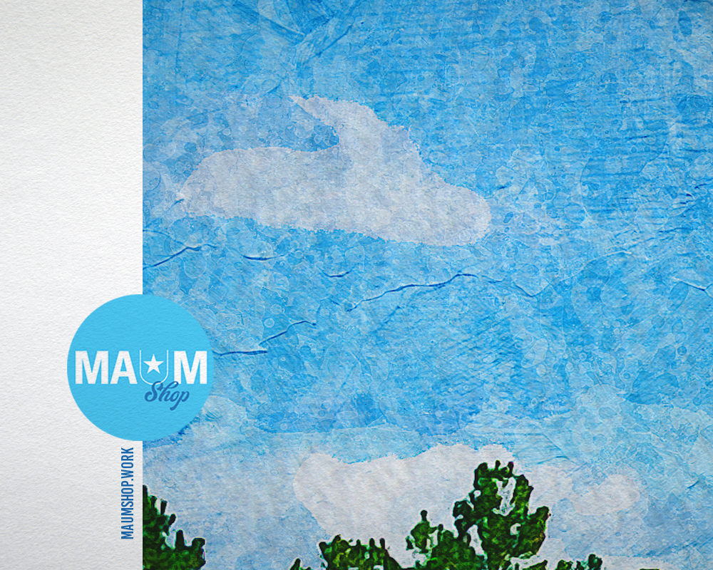 Fleming Island Golf Club Artwork Painting Print Art Wood Framed Wall Decor Gifts