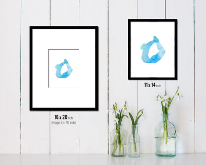 Bow Pose Yoga Wood Framed Print Wall Decor Art Gifts