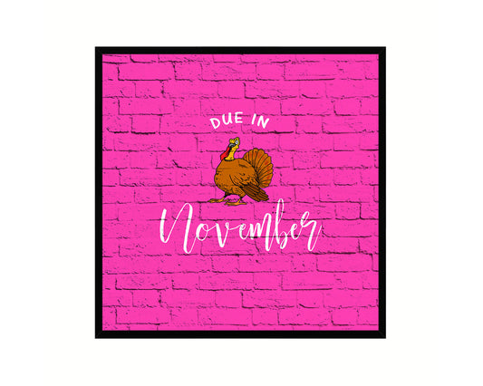 Baby Due In November Pregnancy Announcement Personalized Frame Print Wall Decor Art Gifts