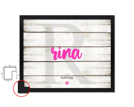 Rina Personalized Biblical Name Plate Art Framed Print Kids Baby Room Wall Decor Gifts