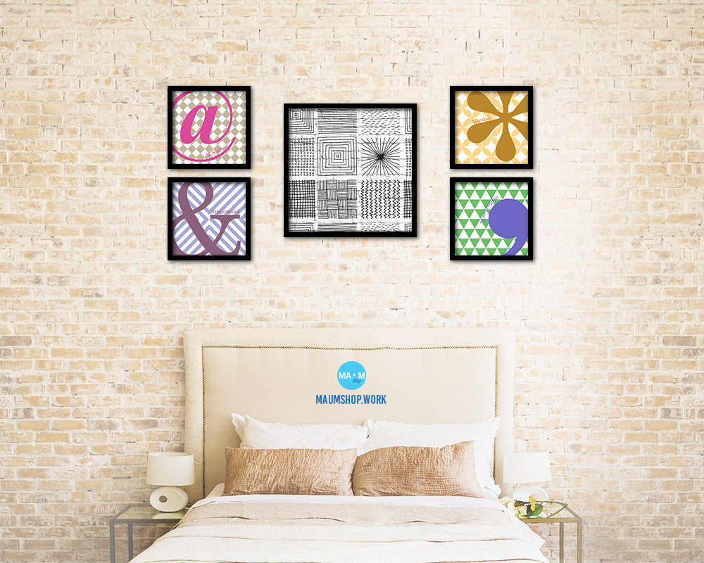 Shape Abstract Artwork Wood Frame Gifts Modern Wall Decor Art Prints