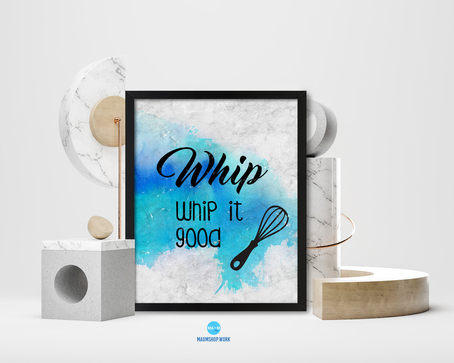 Whip whip it good Quote Framed Print Wall Art Decor Gifts