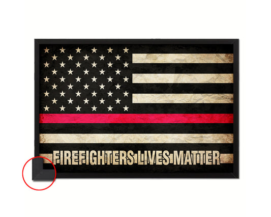 Thin Red Line Honoring Law Enforcement American, Firefighters lives matter Vintage Military Flag Art