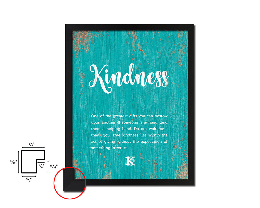 Kindness Quote Framed Print Home Decor Wall Art Gifts