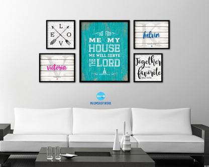 As for me we will serve the Lord, Joshua 24:15 Quote Framed Print Home Decor Wall Art Gifts