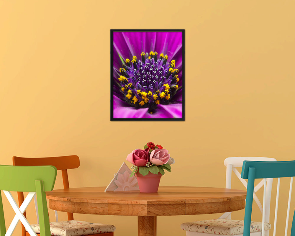 Gazania Purple Flower Wood Framed Paper Print Wall Decor Art Gifts