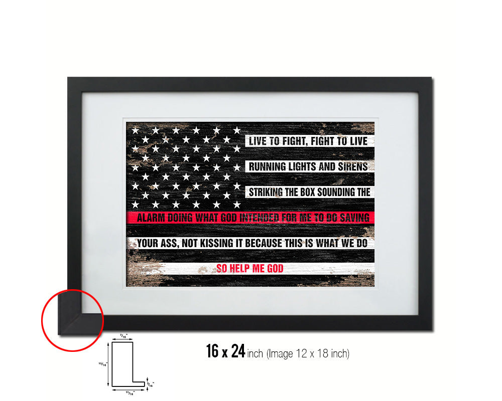 Thin Red Line Honoring Law Enforcement, Powercall Sirens Shabby Chic Military FlagArt