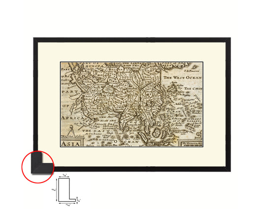 Asia John Speed 1675 Old Map Framed Print Art Wall Decor Gifts