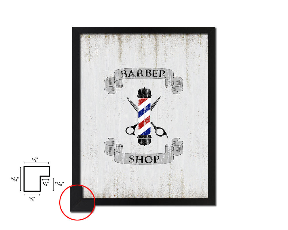 Barber Shop Quote Wood Framed Print Wall Decor Art