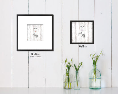 Baby Due In May Pregnancy Announcement Personalized Frame Print Wall Decor Art Gifts