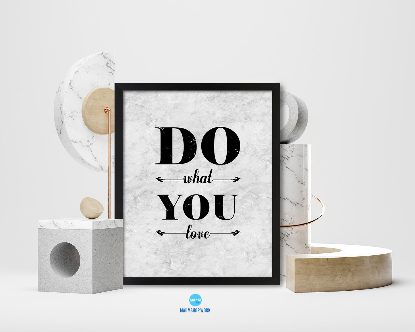 Do what you love Quote Framed Print Wall Art Decor Gifts