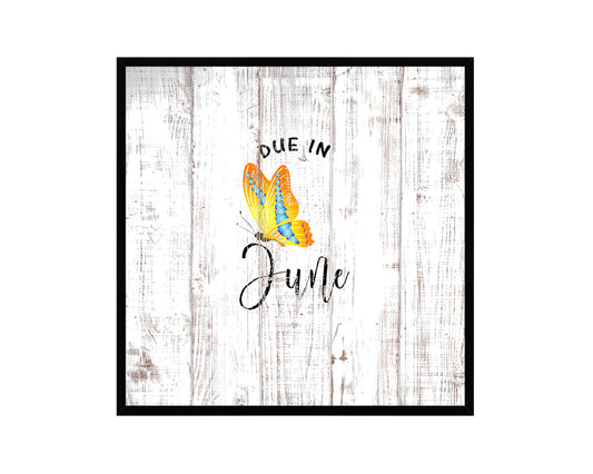 Baby Due In Jun Pregnancy Announcement Personalized Frame Print Wall Decor Art Gifts