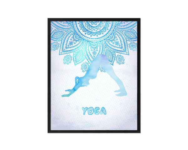 Downward Facing Dog Adho Mukha Sanasana Yoga Wood Framed Print Wall Decor Art Gifts