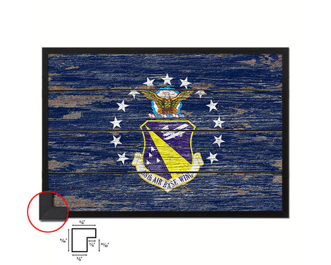 88th Air Base Wing Vintage Emblem Flag Wood Frame Paper Print Wall Art Decor Gifts