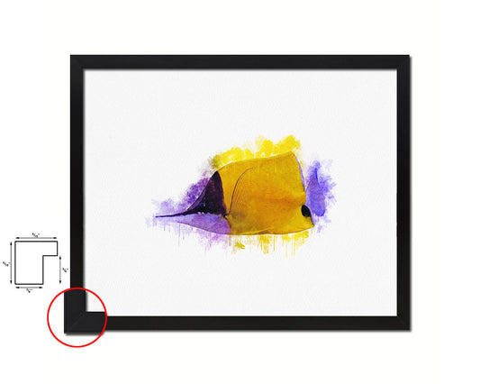 Tropical Fish Framed Print Modern Restaurant Sushi Bar Modern Watercolor Wall Art Decor
