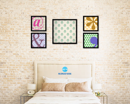 Abstract Green Artwork Wood Frame Gifts Modern Wall Decor Art Prints