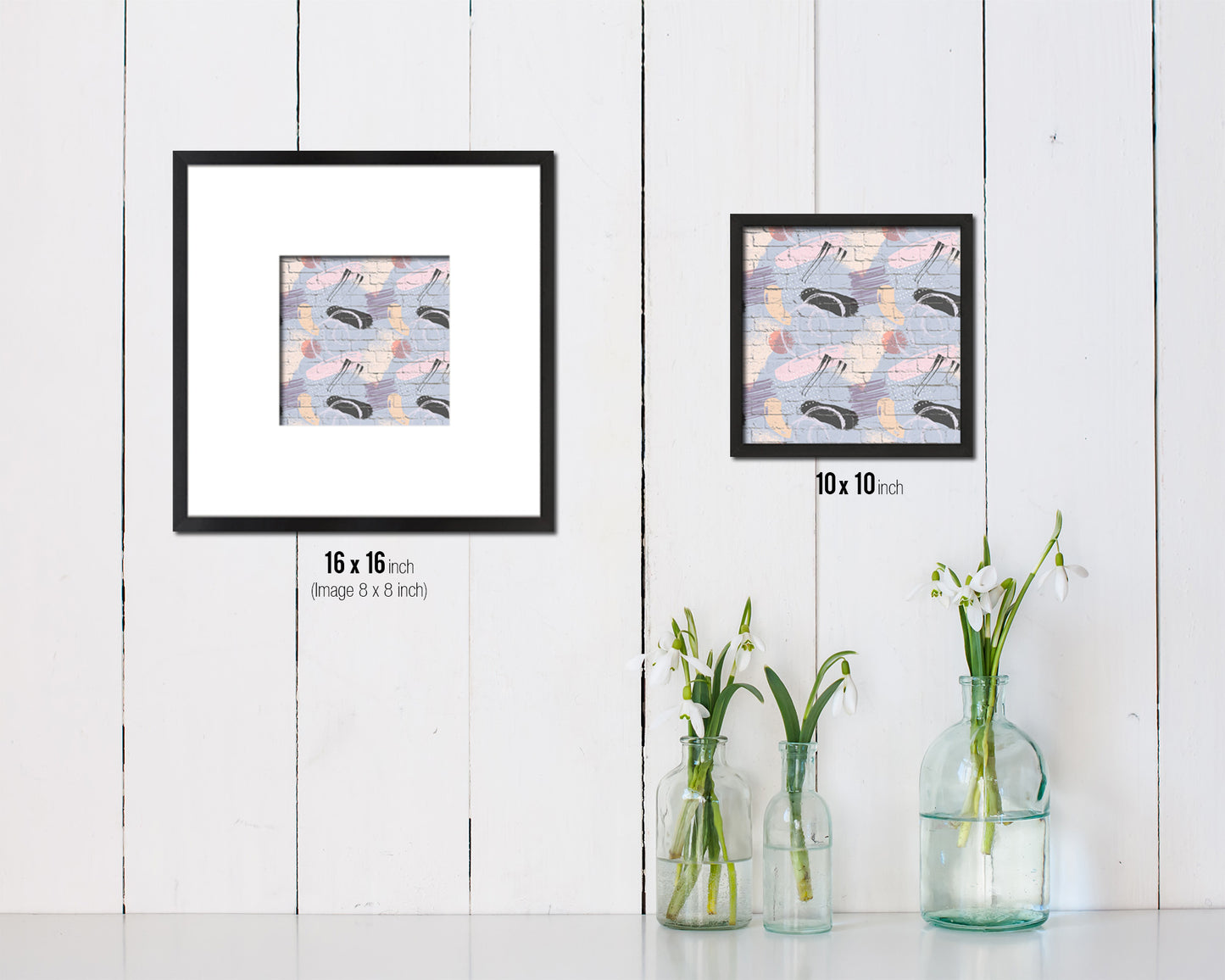 Abstract Painting Artwork Wood Frame Gifts Modern Wall Decor Art Prints