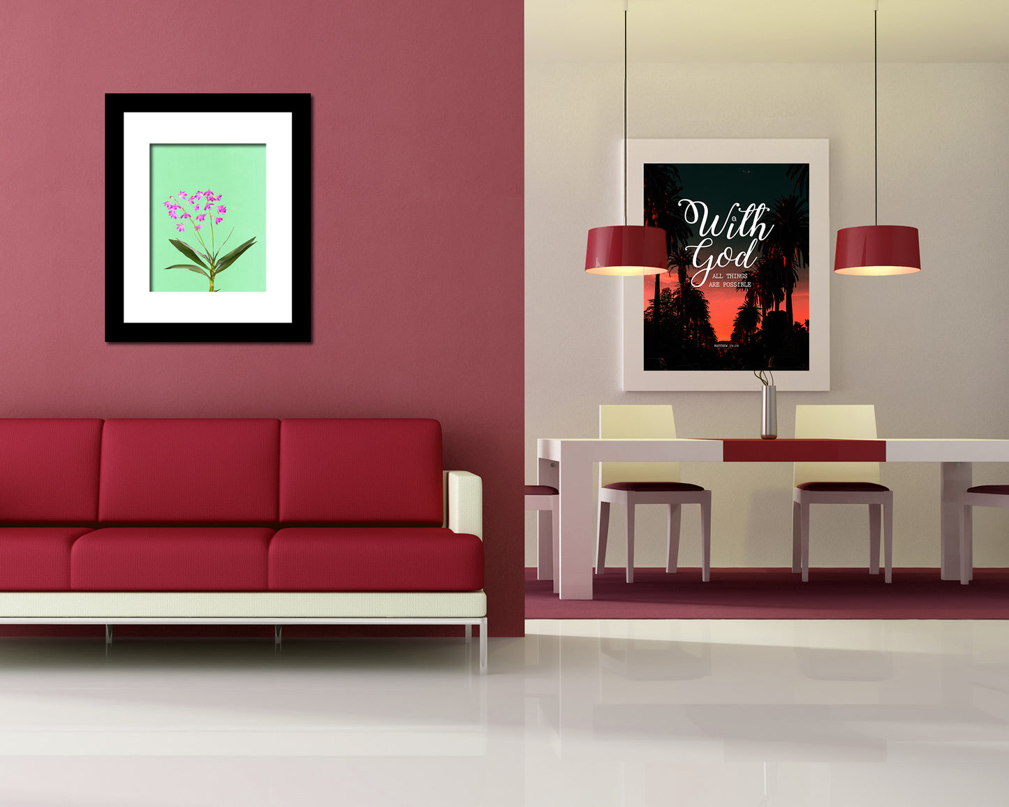 Dendrobium Orchid Colorful Plants Art Wood Framed Print Wall Decor Gifts