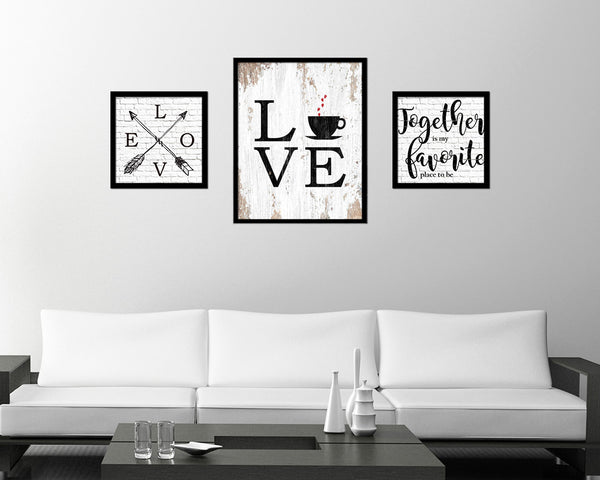 Love coffee Quote Framed Artwork Print Wall Decor Art Gifts