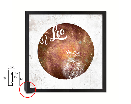 Leo Astrology Prediction Yearly Horoscope Wood Framed Print Wall Art Decor Gifts