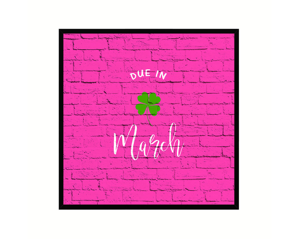 Baby Due In March Pregnancy Announcement Personalized Frame Print Wall Decor Art Gifts