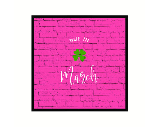 Baby Due In March Pregnancy Announcement Personalized Frame Print Wall Decor Art Gifts