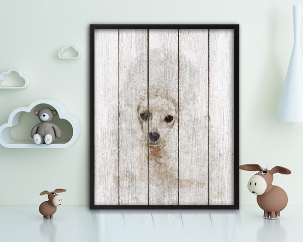 Poodles Dog Puppy Portrait Framed Print Pet Watercolor Wall Decor Art Gifts