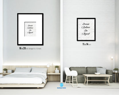 Dream believe do repeat Quote Wood Framed Print Home Decor Wall Art Gifts