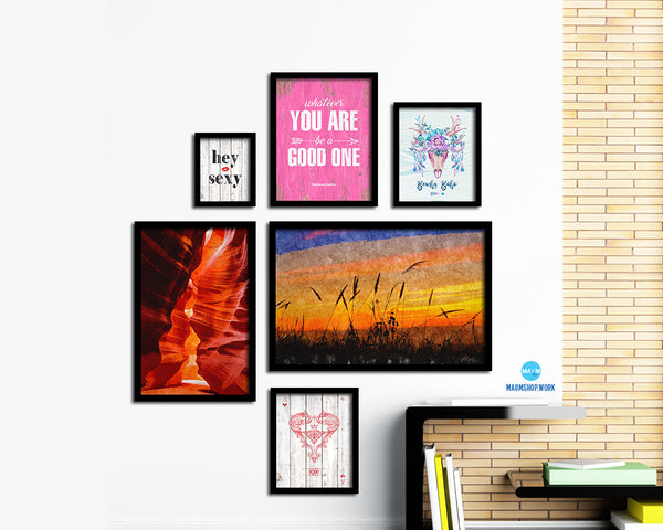 Colorful Peace Sunset Artwork Painting Print Art Frame Home Wall Decor Gifts