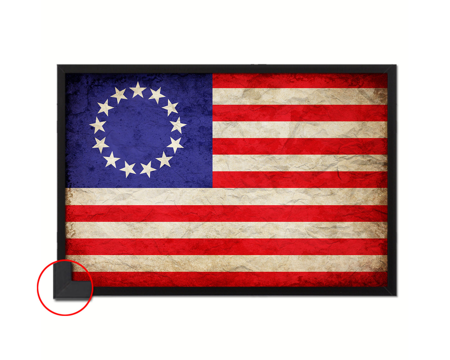 13 Colonies Vintage Military Flag Framed Print Sign Decor Wall Art Gifts