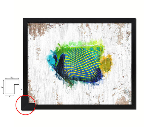 Tropical Fish Framed Print Modern Restaurant Sushi Bar Modern Watercolor Wall Art Decor