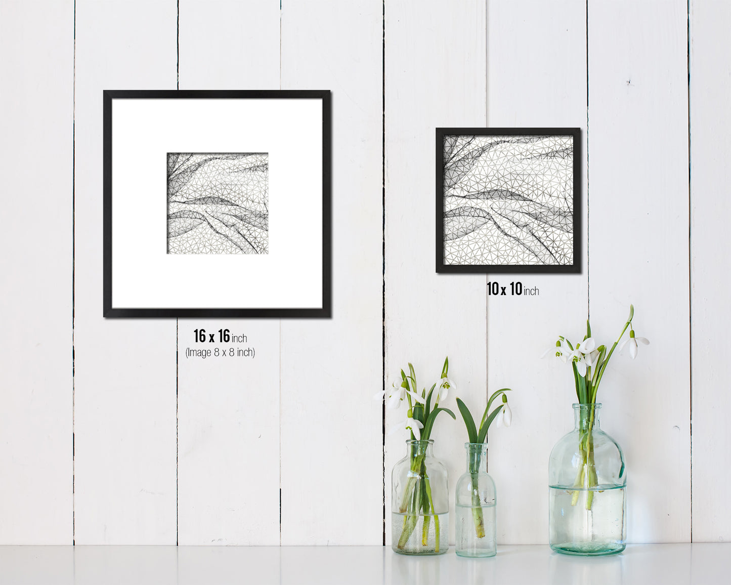 Abstract Black  Artwork Wood Frame Gifts Modern Wall Decor Art Prints