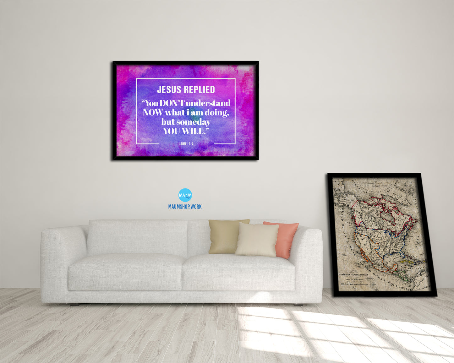 Jesus replied you don't understand now what I am doing John 13:7 Quote Framed Print Wall Decor Art Gifts