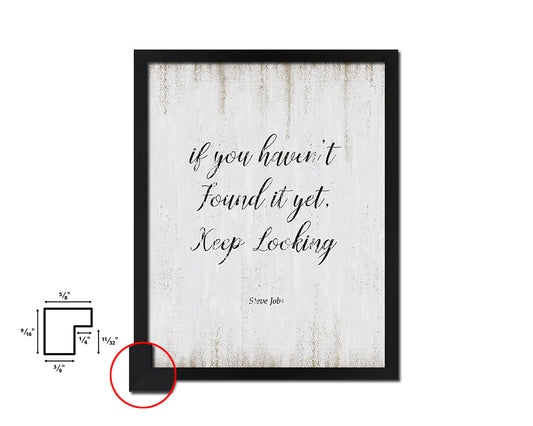 If you haven't found it, Steve Jobs Quote Wood Framed Print Wall Decor Art