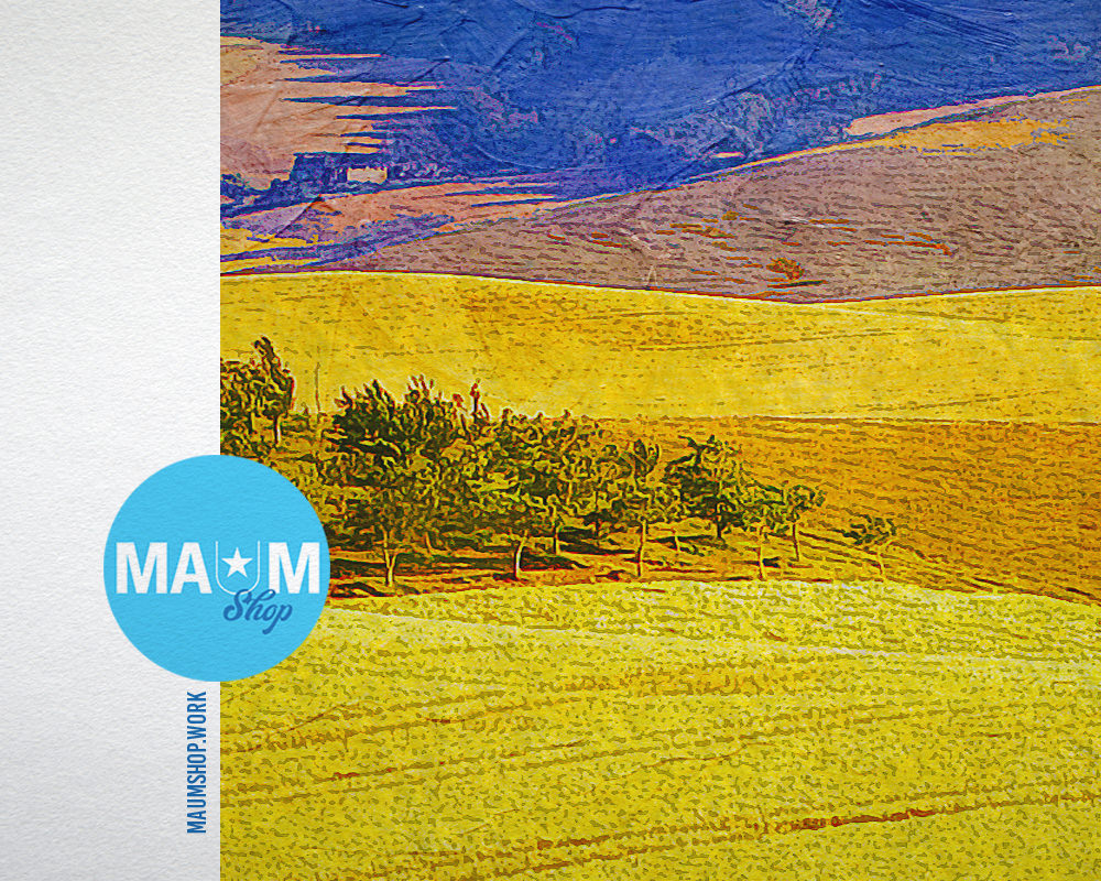 Tuscany, Italy Vineyards Artwork Painting Print Art Frame Home Wall Decor Gifts