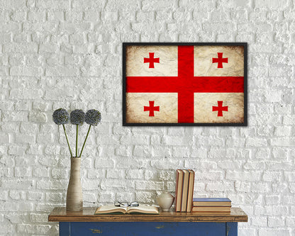 Germany Country Vintage Flag Wood Framed Print Wall Art Decor Gifts