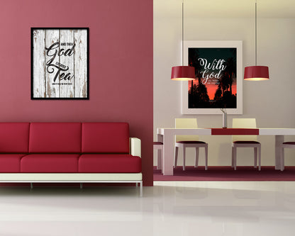 And then god created and it was so very good Quote Wood Framed Print Home Decor Wall Art Gifts
