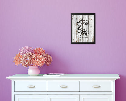 And then god created and it was so very good Quote Wood Framed Print Home Decor Wall Art Gifts