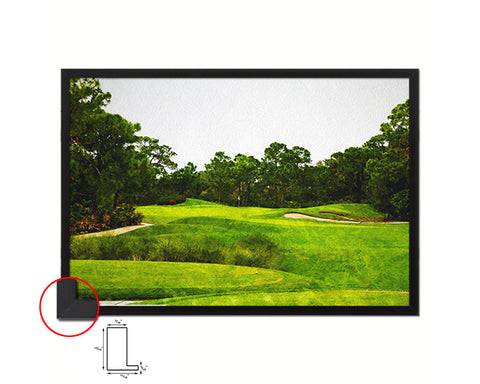 Gorgeous Golf Course Artwork Painting Print Art Wood Framed Wall Decor Gifts