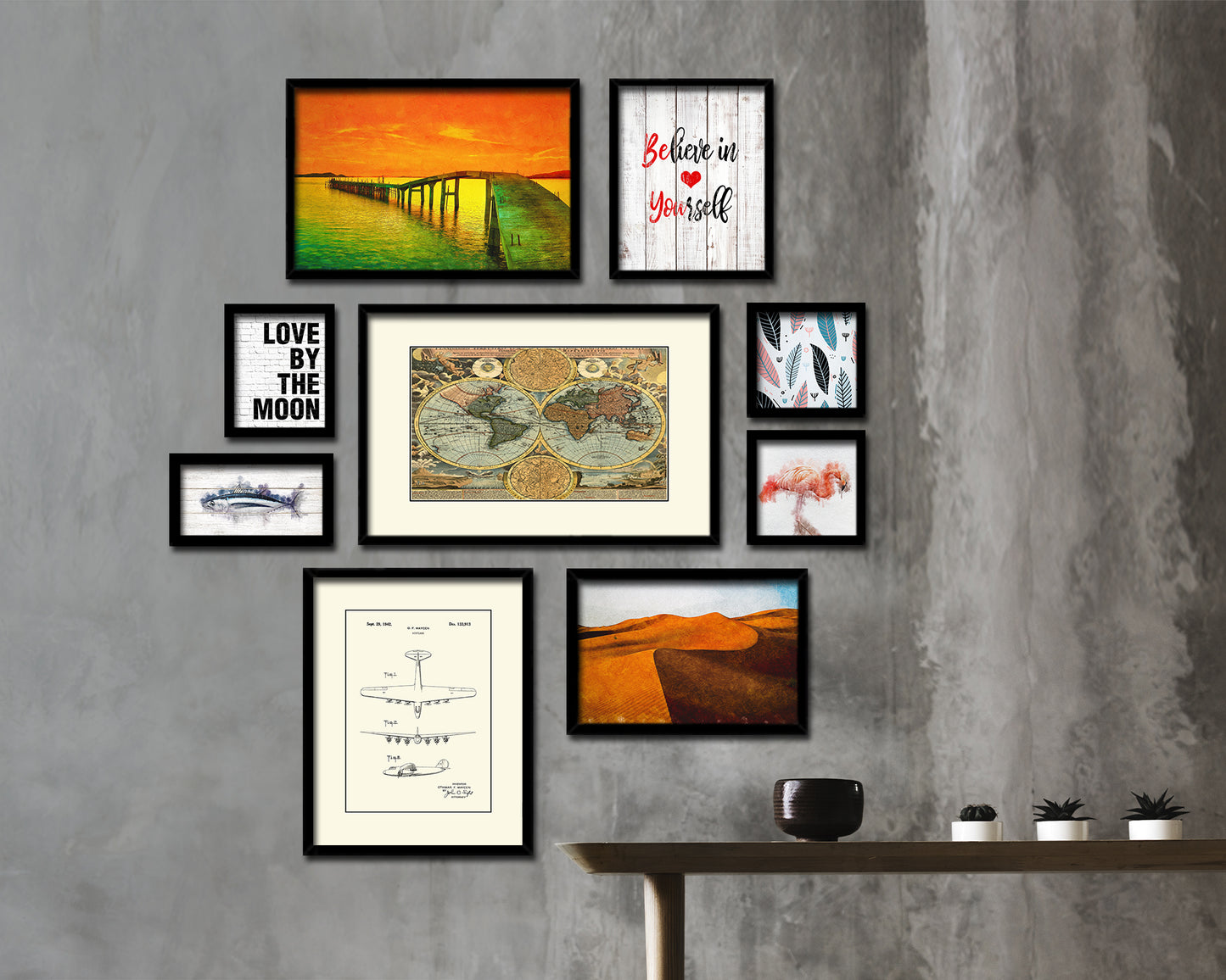 World Ortelius Circa Old Map Framed Print Art Wall Decor Gifts