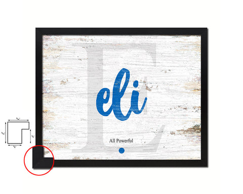 Eli Personalized Biblical Name Plate Art Framed Print Kids Baby Room Wall Decor Gifts