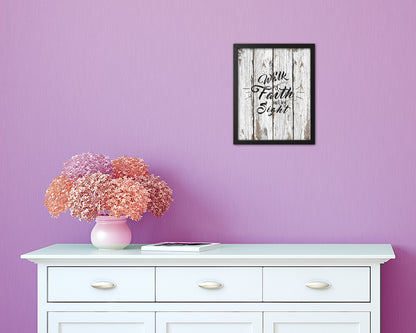 Walk by faith not by sight Quote Framed Print Home Decor Wall Art Gifts