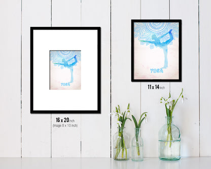 King Dancer Natarajasana Yoga Wood Framed Print Wall Decor Art Gifts