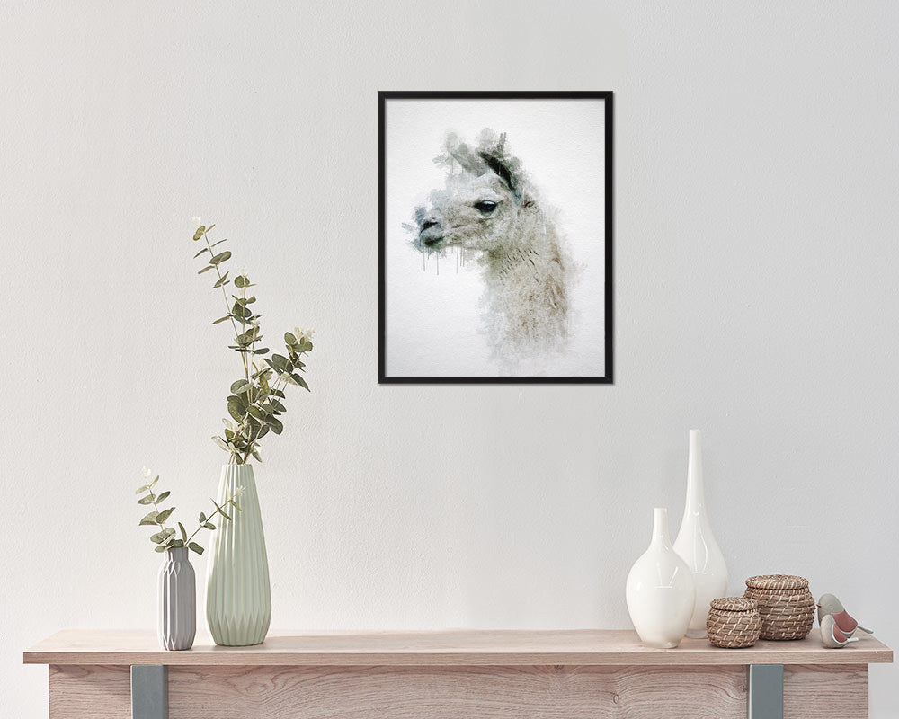 Llima Animal Painting Print Framed Art Home Wall Decor Gifts