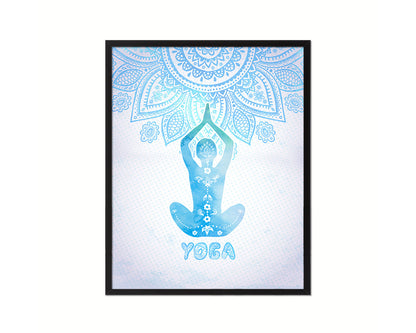 Lion Pose Simhasana Yoga Wood Framed Print Wall Decor Art Gifts