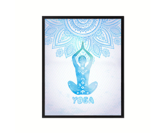 Lion Pose Simhasana Yoga Wood Framed Print Wall Decor Art Gifts